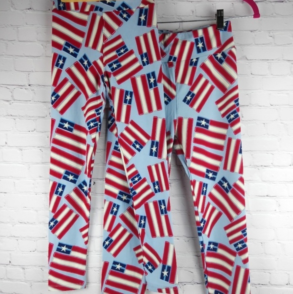Mom & Me set 2 LIMITED Americana LuLaRoe leggings SOFT High-waist 4th of July